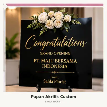 Papan Bunga Akrilik Mamasa